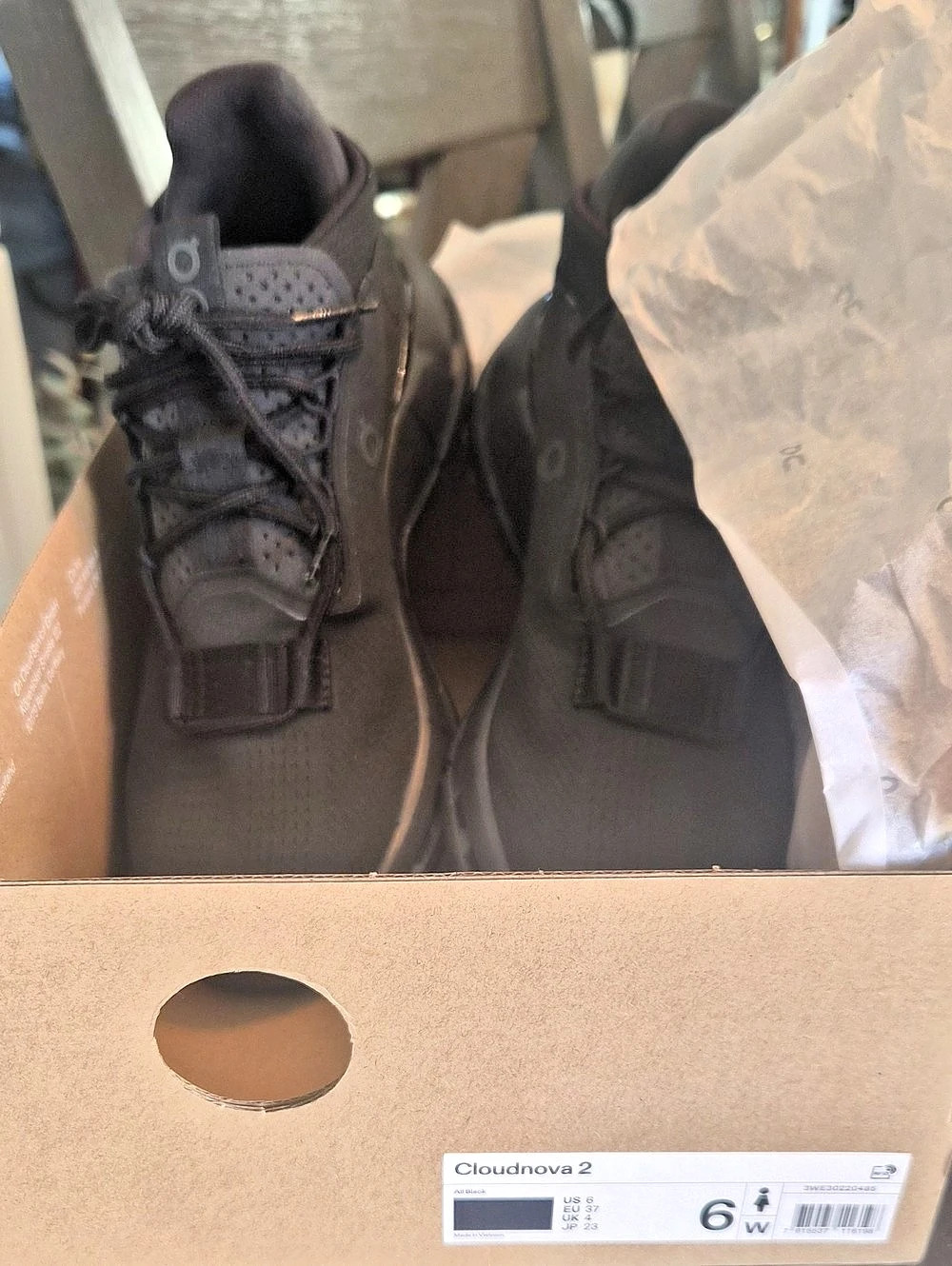 On Cloudnova 2 Athletic Shoes Black US 6